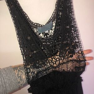 Black Lace Detail Dress